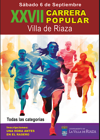 La XXVII Carrera Popular Villa de <h3 class='enlacePalabraNoticia' onclick='opcionBuscarActualidad('Riaza','')' >Riaza</h3>, cita deportiva del  primer fin de semana de septiembre