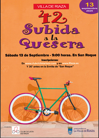 La 42 Subida a la Quesera da inicio a las actividades de fiestas de <h3 class='enlacePalabraNoticia' onclick='opcionBuscarActualidad('Riaza','')' >Riaza</h3> 2025 del 13 de Septiemmbre